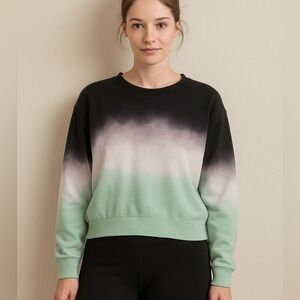 SHEIN women’s MEDIUM Sweatshirt in Black, Purple, and Green